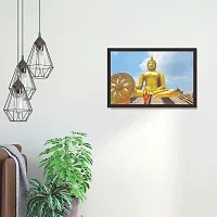 Mad Masters Buddha Religious Wall Art PaintingWall decorative items for living room Bedroom Home And OFFICE | Wall hangings with frame for home decorations and Home decor | Special Occasion gifts | Best match with Home furniture-thumb3