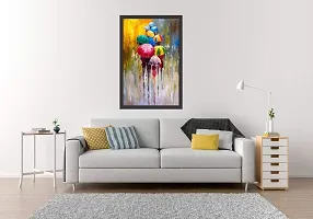 Mad Masters # Canvas Rainy Day. 1 Piece Wooden Framed Painting Wall Art Home D?cor Painting Art Unique Design Attractive Frames.(UV Textured Print 19x13).-thumb1