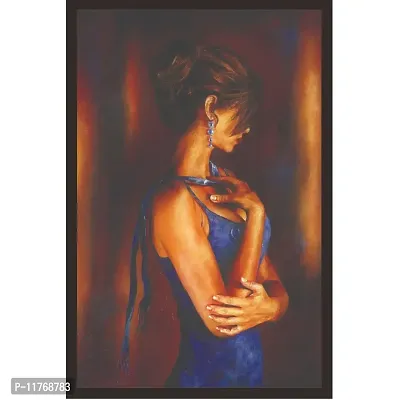 Mad Masters Elegant Beautiful Looking Lady 1 Piece Wooden Framed Painting |Wall Art | Home D?cor | Painting Art | Unique Design | Attractive Frames