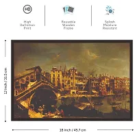 Mad Masters Rialto Bridge in Venice 1 Piece Wooden Framed Painting |Wall Art | Home D?cor | Painting Art | Unique Design | Attractive Frames-thumb1