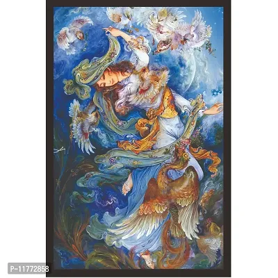 Mad Masters Persian Miniature Art 1 Piece Wooden Framed Painting |Wall Art | Home D?cor | Painting Art | Unique Design | Attractive Frames-thumb0