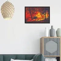 Mad Masters Yellow red Night Painting 1 Piece Wooden Framed Painting |Wall Art | Home D?cor | Painting Art | Unique Design | Attractive Frames-thumb4