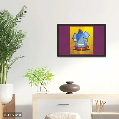 Mad Masters Bal Ganesh 1 Piece Wooden Framed Painting |Wall Art | Home D?cor | Painting Art | Unique Design | Attractive Frames-thumb3