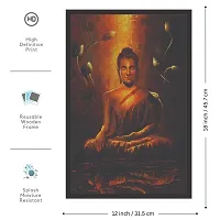 Mad Masters Lord Budha 1 Piece Wooden Framed Painting |Wall Art | Home D?cor | Painting Art | Unique Design | Attractive Frames-thumb1