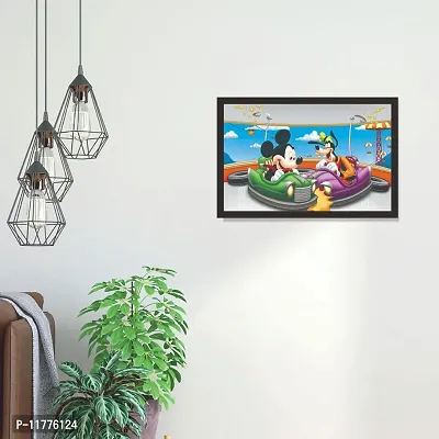 Mad Masters Mickey Mouse and Goofy 1 Piece Wooden Framed Painting |Wall Art | Home D?cor | Painting Art | Unique Design | Attractive Frames-thumb4