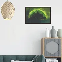 Mad Masters Abstract Art of Green Peacock Decorative Wall Painting with 1 Piece Wooden Frame-thumb4