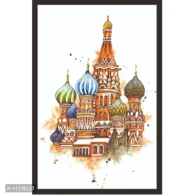 Mad Masters St Basil's Cathedral, Moscow, Russia, 1 Piece Wooden Framed Painting |Wall Art | Home D?cor | Painting Art | Unique Design | Attractive Frames-thumb0