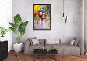 Mad Masters # Canvas Rainy Day. 1 Piece Wooden Framed Painting Wall Art Home D?cor Painting Art Unique Design Attractive Frames.(UV Textured Print 19x13).-thumb2