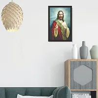 Mad Masters Jesus' Religious Framed Painting Wall Hangings with Frame (Wood, Multicolour, 18 x 12 Inches)-thumb4