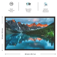 mad masters Peak of Color During The Morning Sunrise at Moraine Lake in Banff National Park. 1 Piece Wooden Framed Painting |Wall Art | Home D?cor | Painting Art | Unique Design | Attractive Frames-thumb1