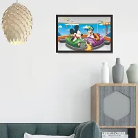 Mad Masters Mickey Mouse and Goofy 1 Piece Wooden Framed Painting |Wall Art | Home D?cor | Painting Art | Unique Design | Attractive Frames-thumb4