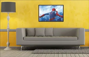 Mad Masters UV Print Spiderman Painting with Frame (20 x 14 Inch)-thumb2