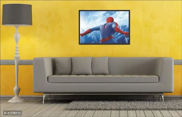 Mad Masters UV Print Spiderman Painting with Frame (20 x 14 Inch)-thumb3