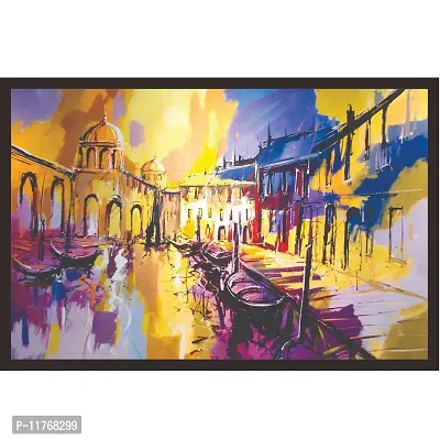 Mad Masters Venice 1 Piece Wooden Framed Painting |Wall Art | Home D?cor | Painting Art | Unique Design | Attractive Frames-thumb0