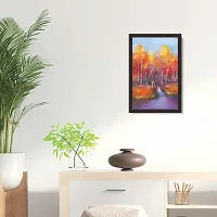 Mad Masters Landscape Colorful Autumn Trees 1 Piece Wooden Framed Painting-thumb2