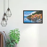 Mad Masters Colorful View of The Beautiful City 1 Piece Wooden Framed Wall Art Painting-thumb3