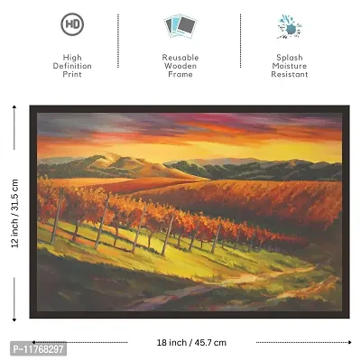 Mad Masters Landscape Art 1 Piece Wooden Framed Wall Painting for Home Decor-thumb2