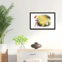 Mad Masters Beautiful Cartoon Art Style 1 Piece Wooden Framed Painting |Wall Art | Home D?cor | Painting Art | Unique Design | Attractive Frames-thumb2