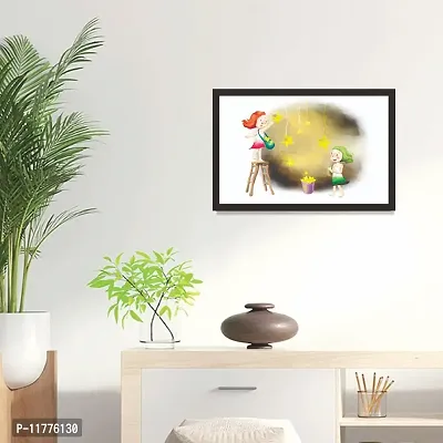 Mad Masters Beautiful Cartoon Art Style 1 Piece Wooden Framed Painting |Wall Art | Home D?cor | Painting Art | Unique Design | Attractive Frames-thumb3