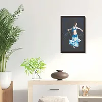 Mad Masters Blue Dancer Framed Painting (Wood, 18 inch x 12 inch, Textured UV Reprint)-thumb2