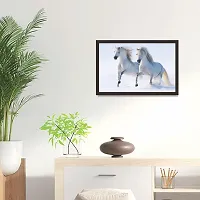 Mad Masters # Canvas Running Horses vastu Painting (UV Textured Print 19x13)-thumb2