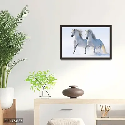 Mad Masters # Canvas Running Horses vastu Painting (UV Textured Print 19x13)-thumb3