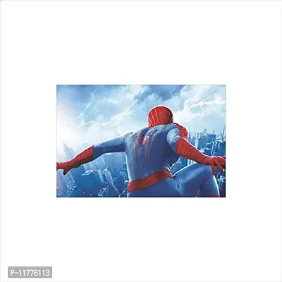 Mad Masters UV Print Spiderman Painting with Frame (20 x 14 Inch)