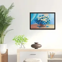 Mad Masters Oil Painting Still Life Bouquet of Flowers Decorative Framed Painting (18 x 12 inch, Textured UV Reprint)-thumb2