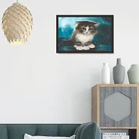 Mad Masters The Cute inncoent cat 1 Piece Wooden Framed Painting |Wall Art | Home D?cor | Painting Art | Unique Design | Attractive Frames-thumb4