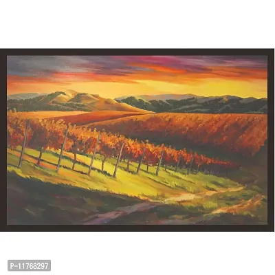 Mad Masters Landscape Art 1 Piece Wooden Framed Wall Painting for Home Decor-thumb0