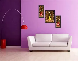 Mad Masters Set of 3 Flowers Digital Reprint Painting for Living Room-thumb2