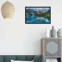 mad masters Peak of Color During The Morning Sunrise at Moraine Lake in Banff National Park. 1 Piece Wooden Framed Painting |Wall Art | Home D?cor | Painting Art | Unique Design | Attractive Frames-thumb4