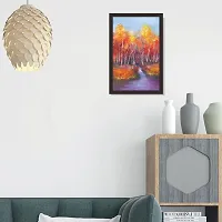 Mad Masters Landscape Colorful Autumn Trees 1 Piece Wooden Framed Painting-thumb4