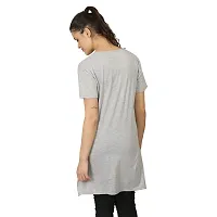 illustrious Printed Women Grils Round Neck Half Sleeve Long t-Shirt | Nightwear, Sleep, Yoga, Daily Use Gym and Lounge Wear Long Top n Tees for Women-thumb4