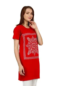 Classic Cotton Blend Printed Long Tshirt for Women, Pack of 2-thumb2