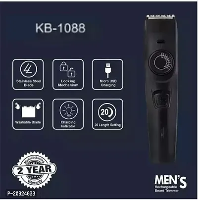 KB 1088 Hair trimmer for men Clipper Shaver Rechargeable Hair Machine adjustable for men Beard Hair Trimmer-thumb0