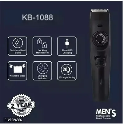 Original KB 1088 Hair trimmer for men Clipper Shaver Rechargeable Hair Machine adjustable for men Beard Hair Trimmer, beard trimmers-thumb3