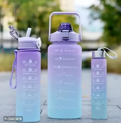 Water Bottle with Straw  Pack of 3