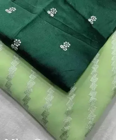 Trending Georgette Saree with Blouse piece 