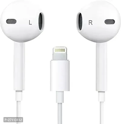 Stylish Iphone Earbuds Wired Lightning Headset In-Ear Headset Stereo Noise Canceling With Built-In Microphone-thumb0