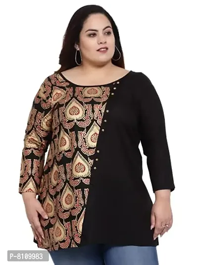 Buy FAZZN Plus Size Rayon Top (FZ-Top-18,Size:4XL, Color:Black) Online In  India At Discounted Prices