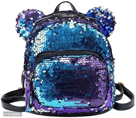 Women High Qulity Sequance Multipurpose Backpack Handbag Purse, Travel Backpack Shoulder Bag for Ladies and Girls-BP1028
