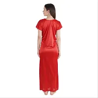 Urmit Trendy Kinri Satin Half Sleeves Women's Nightdress Nighty Pack of 1- SP1009-thumb1