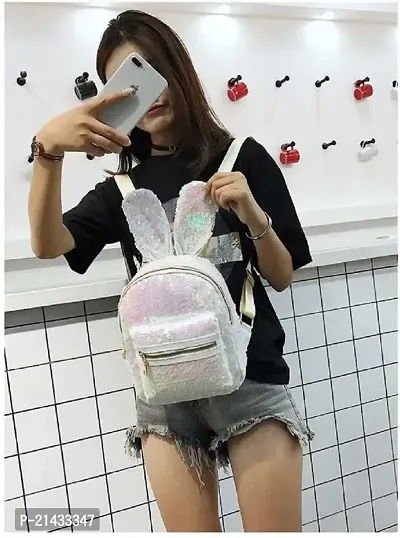 Women High Qulity Sequance Multipurpose Backpack Handbag Purse, Travel Backpack Shoulder Bag for Ladies and Girls-BP1034-thumb3