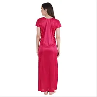 Urmit Trendy Kinri Satin Half Sleeves Women's Nightdress Nighty Pack of 1- SP1009-thumb1