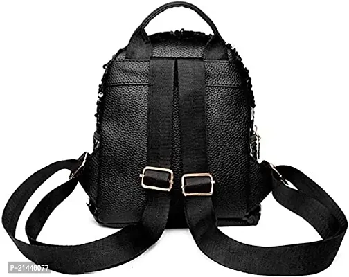 Women High Qulity Sequance Multipurpose Backpack Handbag Purse, Travel Backpack Shoulder Bag for Ladies and Girls-BP1025-thumb3