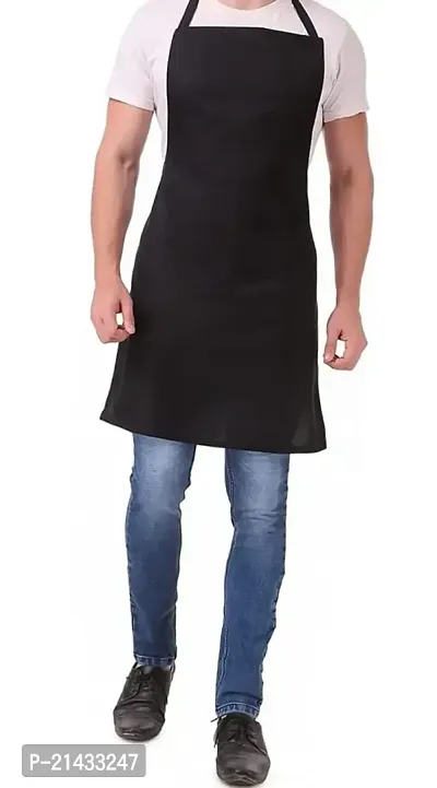 URMIT SURGICAL Mens and Womens Chef Cooking Kitchen Apron and other both use (Non-Waterproof, Black, 1)