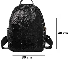 Women High Qulity Sequance Multipurpose Backpack Handbag Purse, Travel Backpack Shoulder Bag for Ladies and Girls-BP1035-thumb3