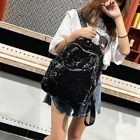 Women High Qulity Sequance Multipurpose Backpack Handbag Purse, Travel Backpack Shoulder Bag for Ladies and Girls-BP1035-thumb1