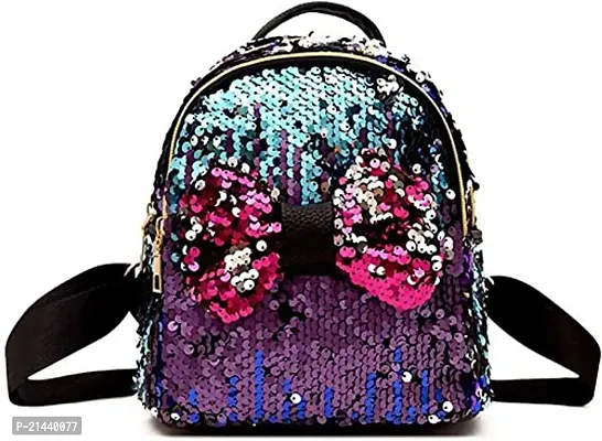 Women High Qulity Sequance Multipurpose Backpack Handbag Purse, Travel Backpack Shoulder Bag for Ladies and Girls-BP1025-thumb0